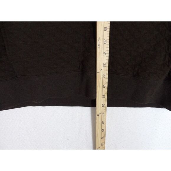 Eddie‎ Bauer Brown 1/4 Snap Quilted Pullover w/ Kangaroo Pocket | Medium - Picture 5 of 10